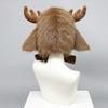 Winter Hat with Ear Flap Scarf Cartoon Deer Design Thickened Plush Ear Protection Hat Skiing Camping Travel Headwear