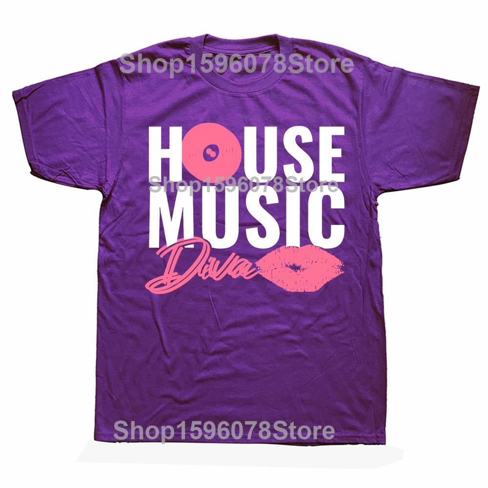 

Funny House Music Dj Lover Graphic 100% Cotton T-shirts Men Women s Fashion Casual Tshirt Loose Oversized Streetwear T Shirt XL