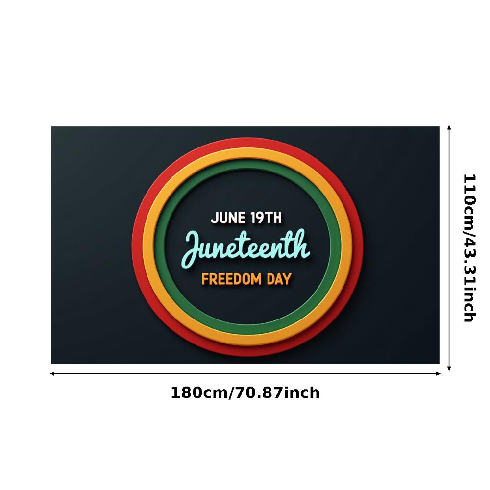 Lightweight Juneteenth Banner Holiday Decor Commemorative Banner for Cultural Event Community Gathering Holiday Celebration