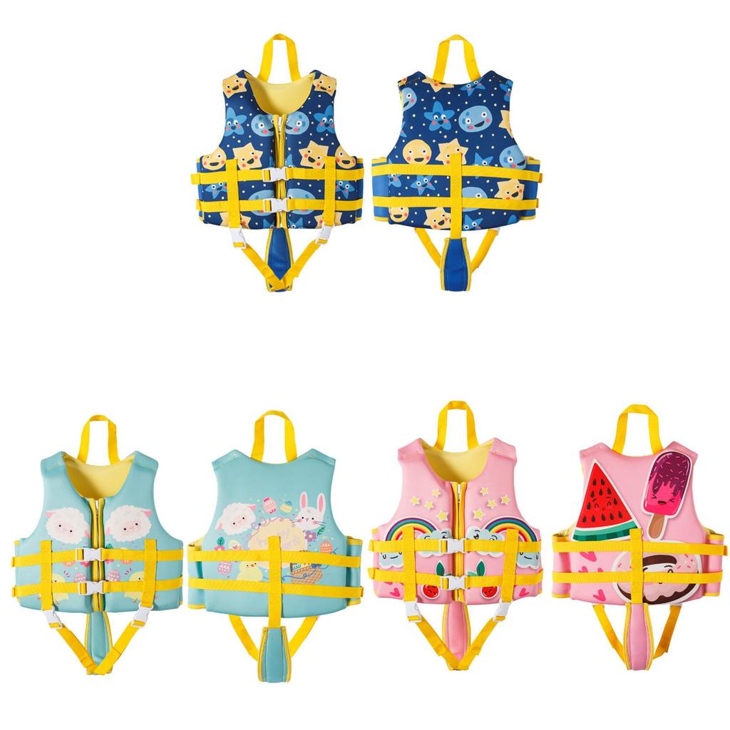 Childrens Floatation Vest With Adjustable Buoyancy For Swimming And Safety