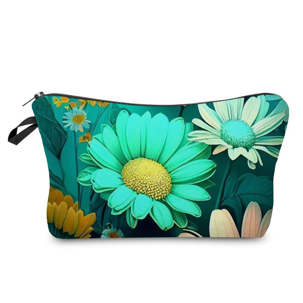 Women Flower Print Cosmetic Bag Toiletries Organize Travel Storage Case  6394 CLE