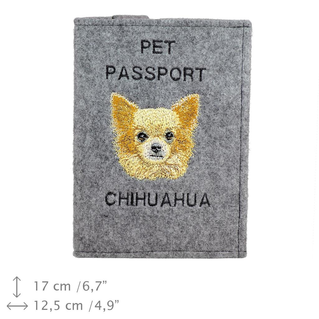 Chihuahua long-haired – Dog passport case, document case | Art-Dog