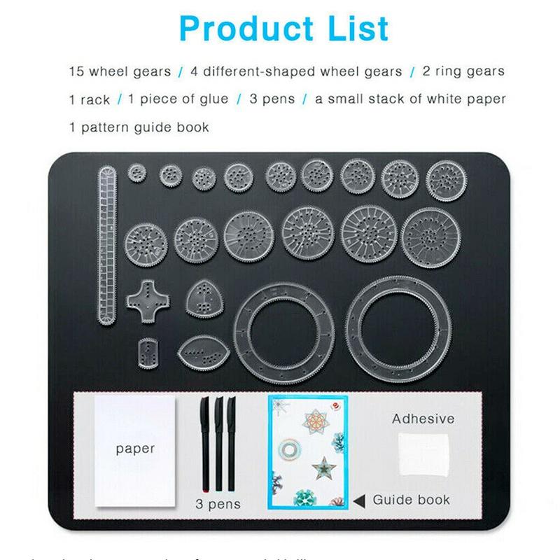 28Pcs Versatile Magic Wanhua Ruler Children Art Creative Painting Template Primary School Student Multi Functional Stationery