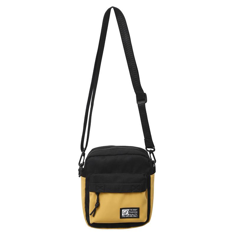 

Трендовая минималистичная сумка кросс-боди в японском стиле с цветными блоками для мужчин Single Bag чёрный