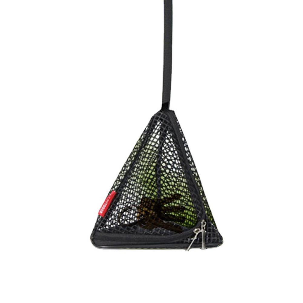 Triangular Hanging Mesh Bag with Hook Camping Organizer Mesh Hanging Basket Net Camping Dry Net Outdoor Zipper Storage Bag