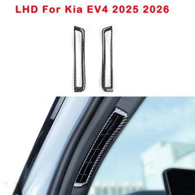 2PCS Vehicle Interior Accessory Door A-pillar Vent Trim Front Air Vent Trim ABS Material For KIA EV4 2025 2026 Left-hand Drive