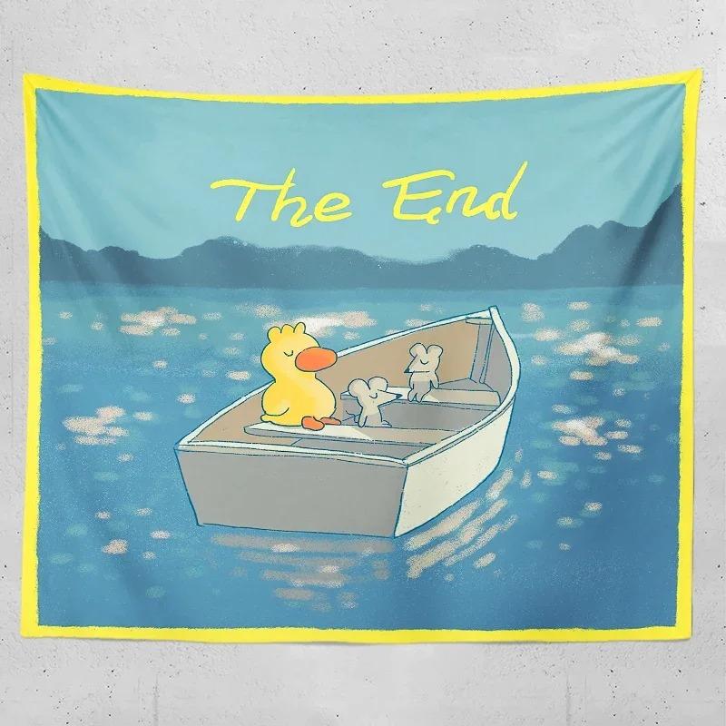 Cartoon Duck Decorative Tapestry Home Wall Living Room Office Decorative Tapestry