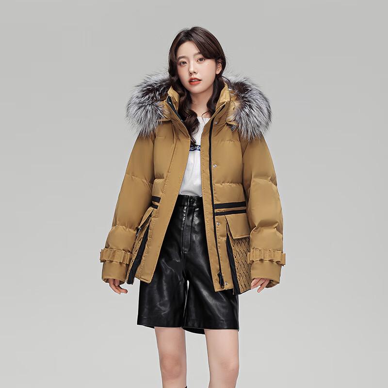 Yaya 2024 Women's Hooded Korean Style Thickened Down Jacket