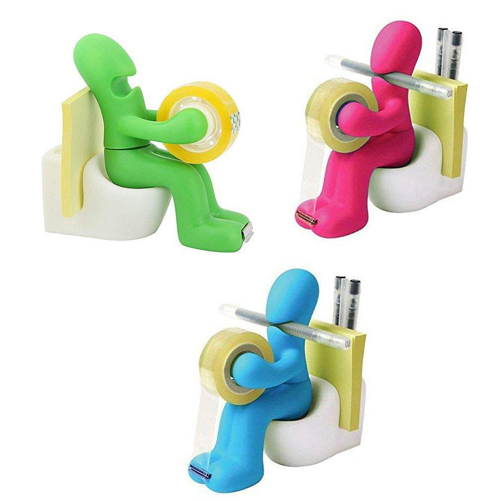 Creative Adhesive Tape Holder Tape Dispenser and Supply Station Funny Accessory for Office Home or School Paperclip Stationery