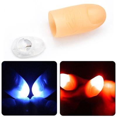 2 szt. Super jasne diody LED magiczna sztuczka rekwizyty lekkie kciuki palce świecące lampy