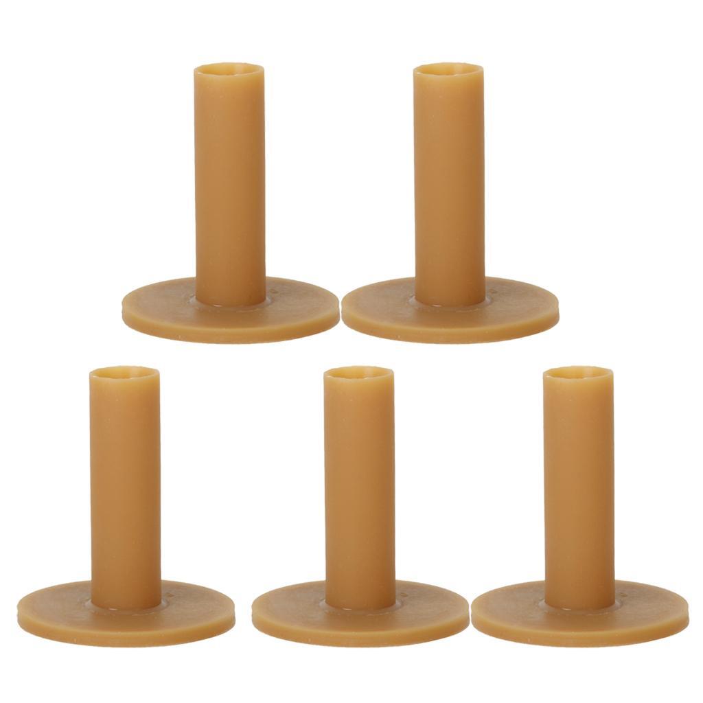 5 Pcs 80mm/3.15" Durable Rubber Golf Tees- Coffee