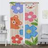 Kawaii Flower Kitchen Curtains 2 Pieces Blackout Curtain for Room 2 Panel Tulle for Bedroom Partition Shades Living Elegant Home