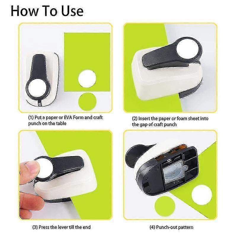 Circle Punch Set 5pcs, Multi-Size Circle Hole Punch for Paper Crafts, Scrapbooking, Card Making, Metal Craft Punch Tool