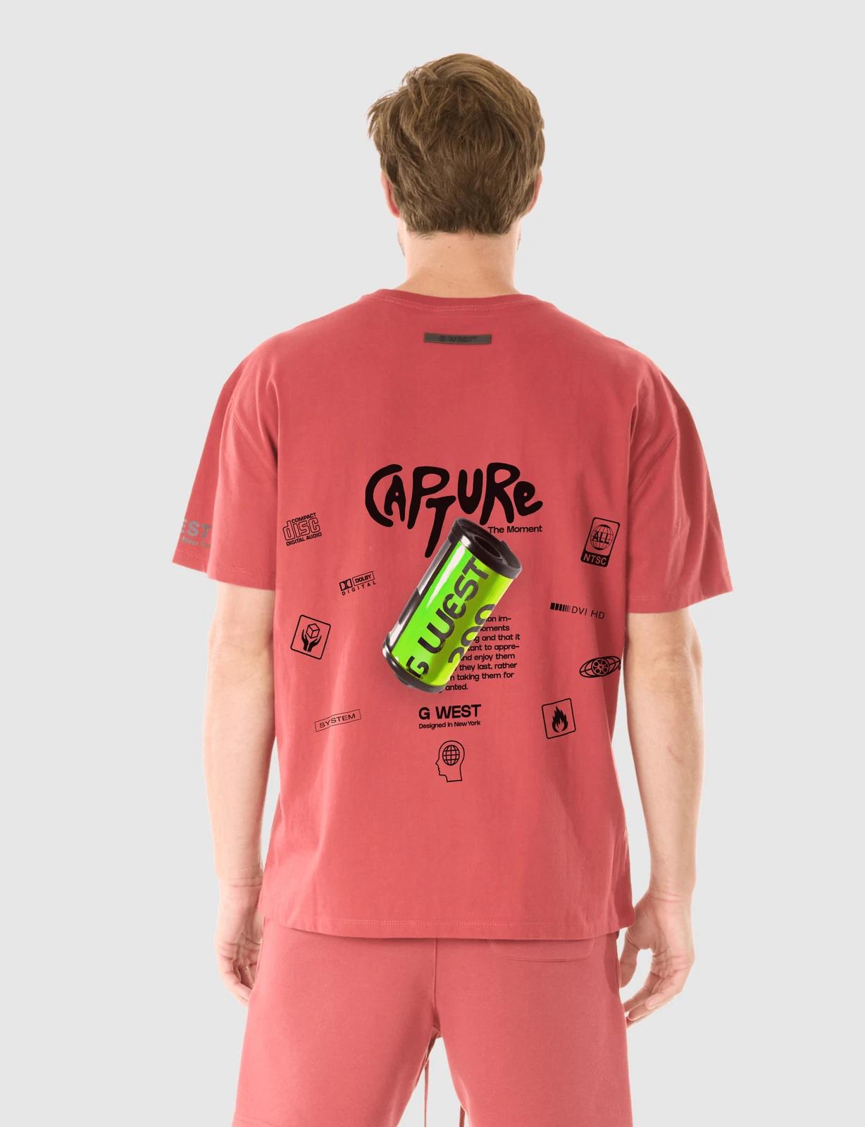 G WEST CAPTURE T-SHIRT - BRICK RED 3XL