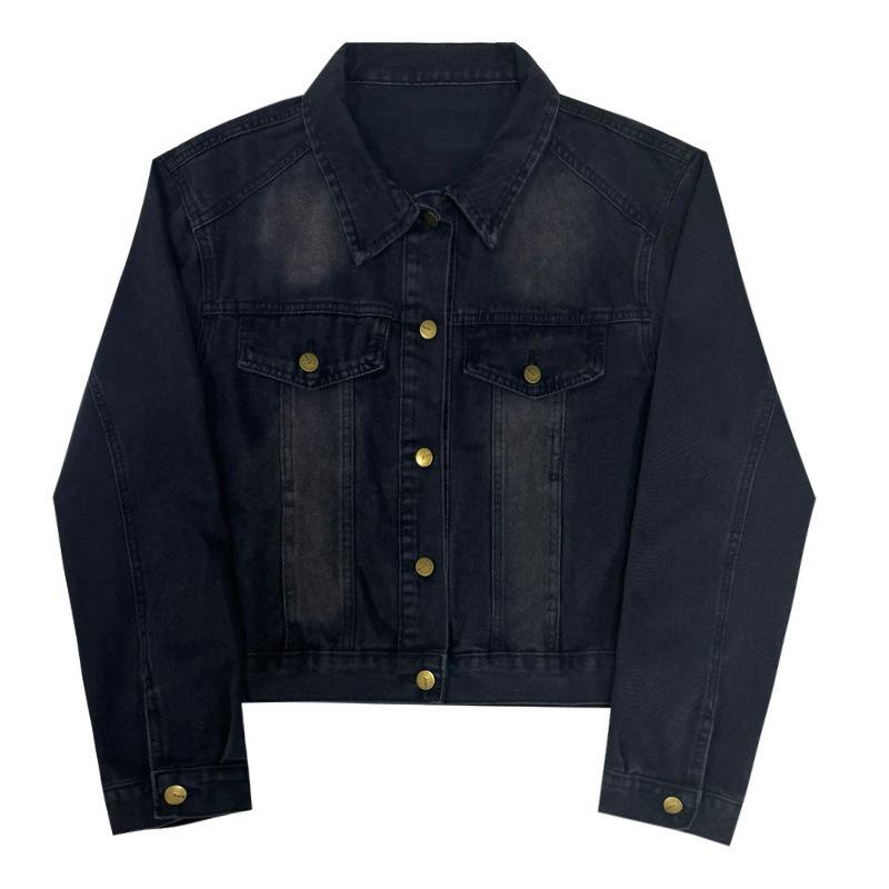 Damska wiosenna nowa, swobodna, luźna krótka kurtka jeansowa Vintage Vintage