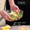 Japanese Style Glass Salad Bowl