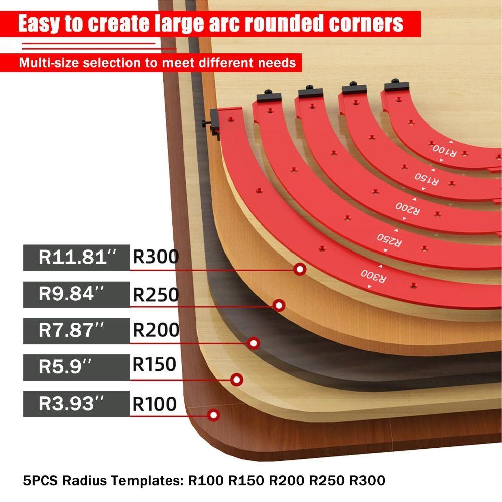 Reusable Round Corner Radius Templates R100 R150 R200 R250 R300 Radius Jig Arc Mold  Edge Molding