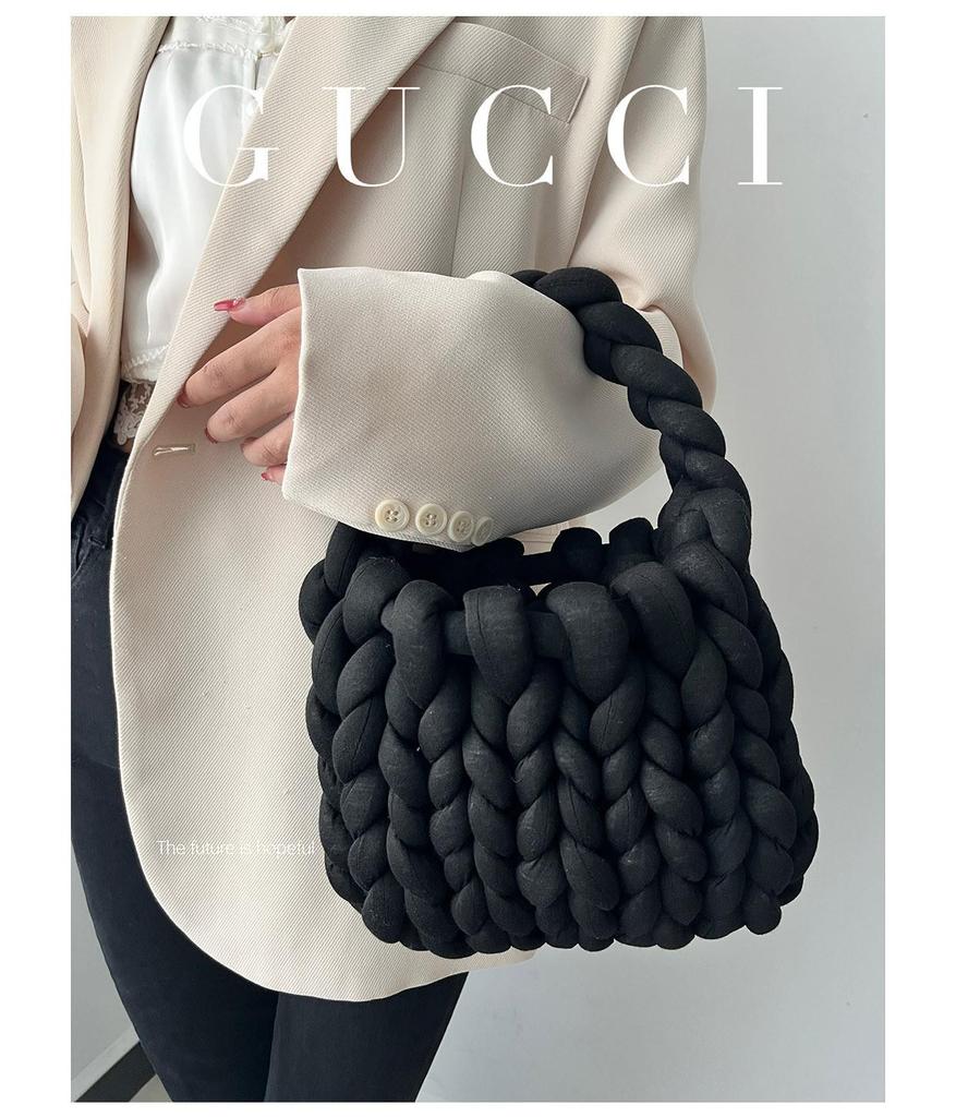 Icelandic Wool DIY Chunky Knit Korean-Style Tote Bag