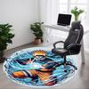 1pc Naruto Lightning Office Round Area Rug, Indoor Mat Suitable For Office, Bedroom Living Room Home Decor, Room Deco,  Offic A0926229