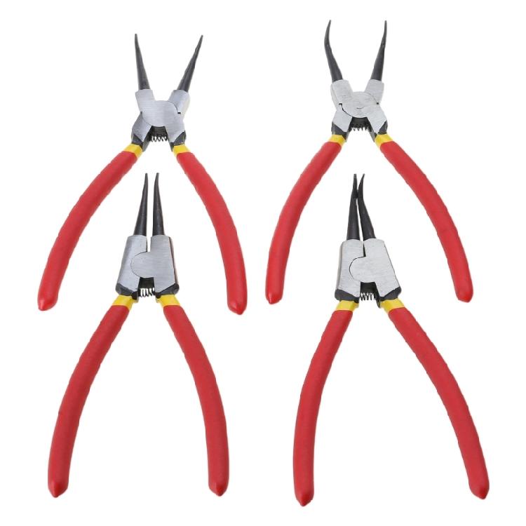 4Pcs Snap Rings Pliers Double Purpose Circlip Pliers Carbon Steel Removing Reassembling Hand Tool for Internal