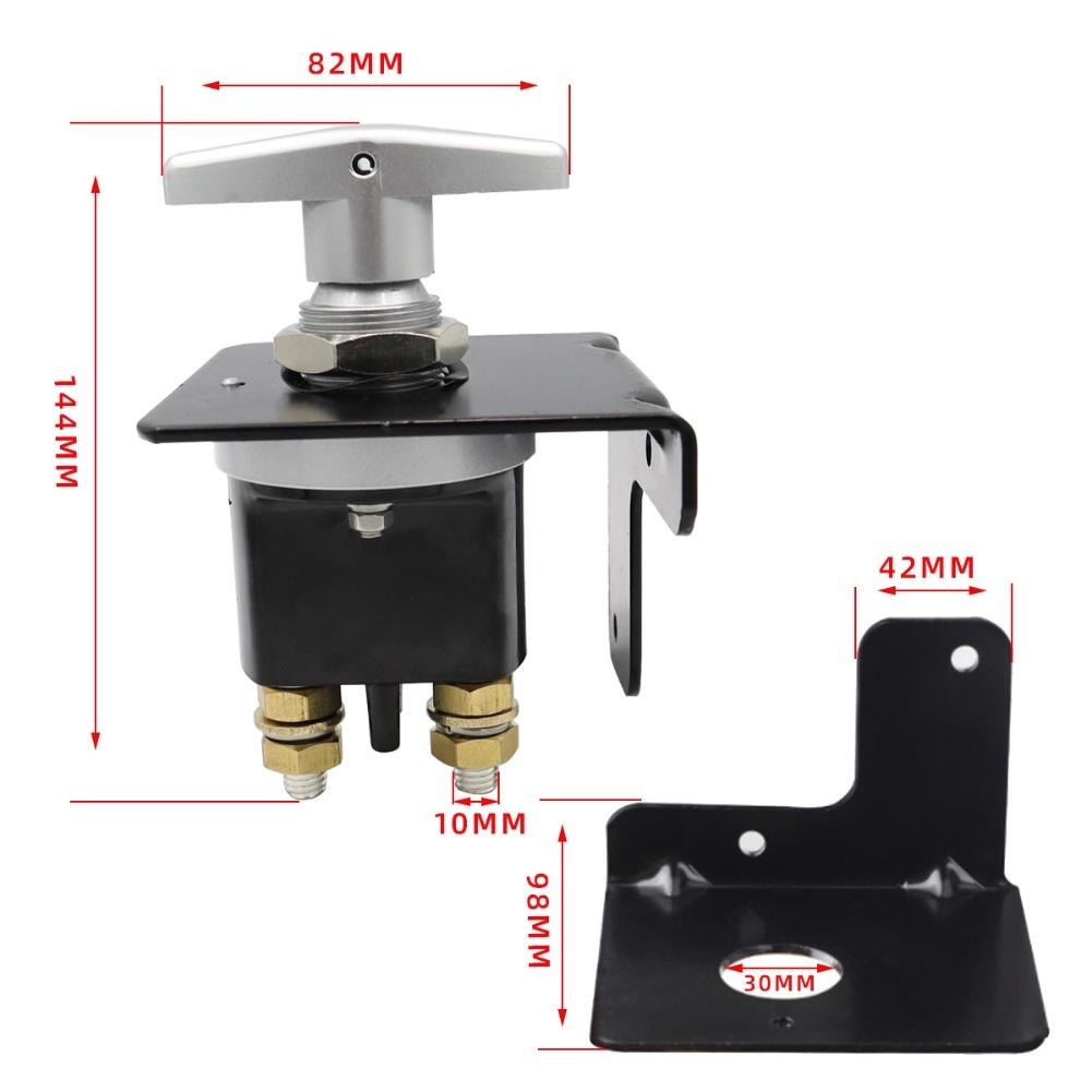 For 12V-48V Vehicles 12V Battery Switch Heavy Duty Battery Disconnect Kill Switch Isolator RV 500A Rated Current/5000A Surge