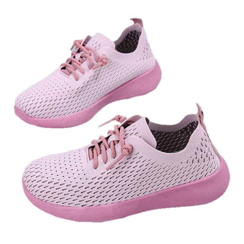 New breathable fly-woven shoes children's simple casual running shoes comfortable wear-resistant non-slip sports shoes women
