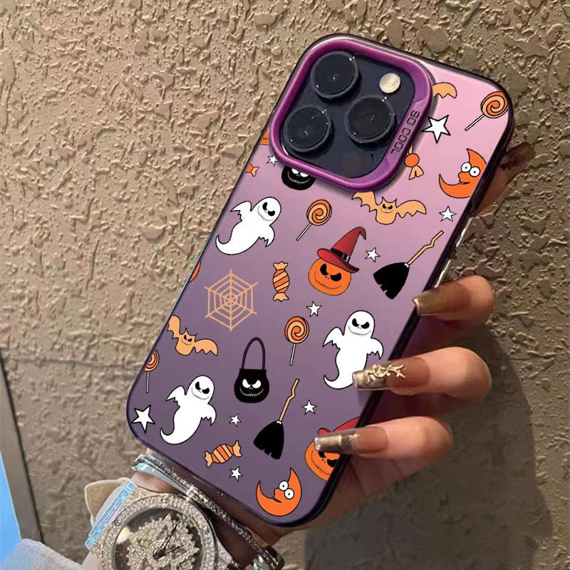 Halloween Happy Ghost Coque For Apple iPhone 17 Air 16e 16 14 15 13 11 Pro Max 15 Plus 12 17 ProMax Shockproof Case Phone Cover