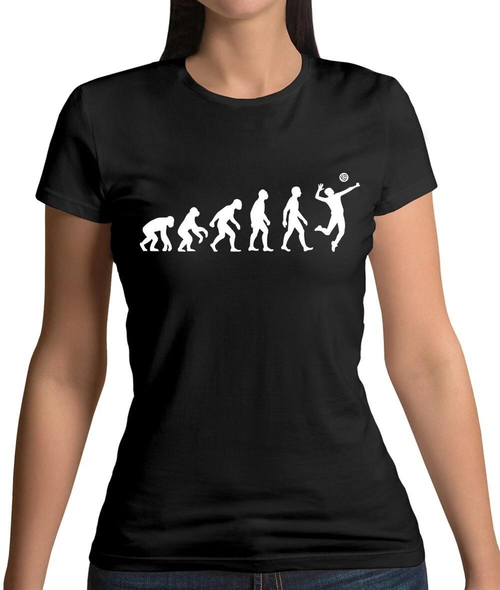 Evolution of Man Volleyball - Womens T-Shirt - Volley Ball Team Player Sport L