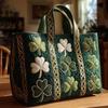 Bolsa de Mão Vintage Acolchoada Bolsa Tote Feminina Bolsa de Ombro Lavável à Máquina Bolsa Floral para Ir ao Trabalho Viagem Compras de Supermercado Praia