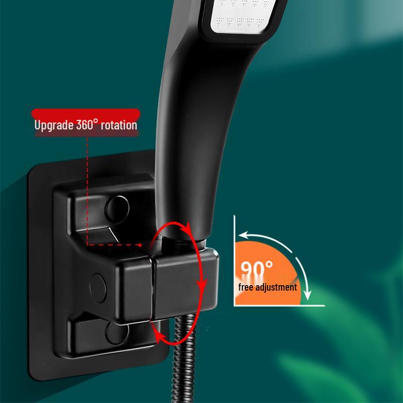 Adjustable Punch-Free Shower Head Holder - Wall Mount Bathroom Rain Shower Hanger
