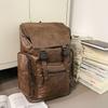 Business computer handbag men's and women's new soft leather backpack fashion commuter large capacity travel backpack