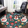 1pc Christmas Winter Office Round Area Rug, Under Office Chairs Bedroom Living Room Home Decor, Room Deco, Available in Various Sizes