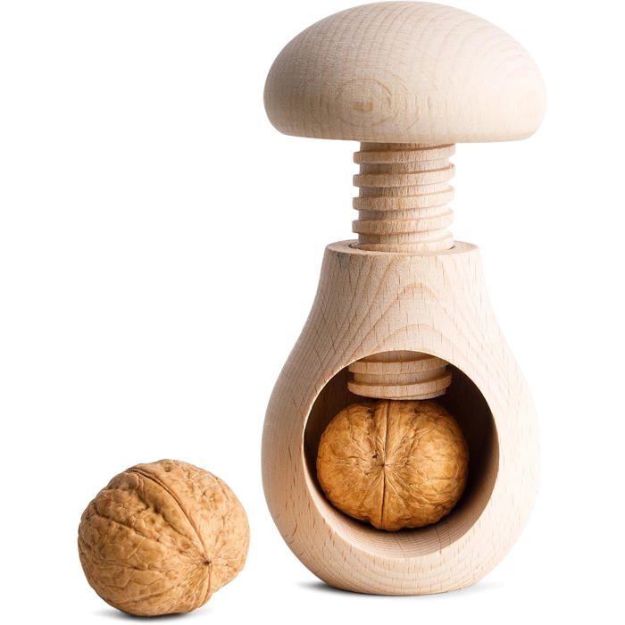 Casse-Noix Creative Home Champignon Manuel Bois Naturel 10x7 cm