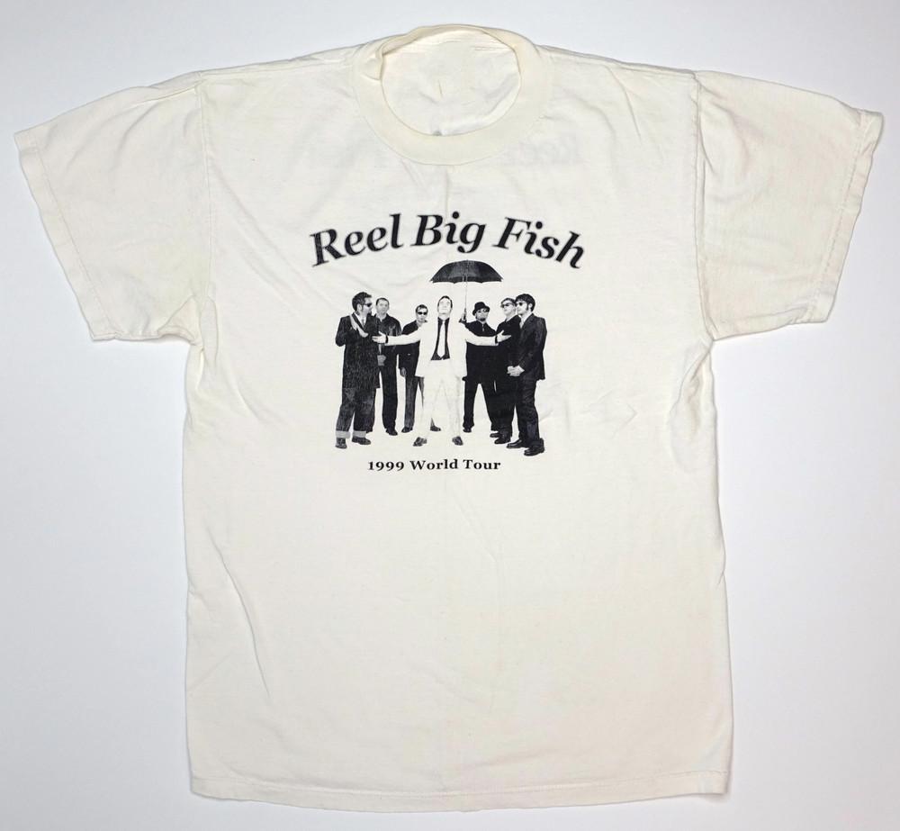 Vtg Reel Big Fish Band Around The World 1999 Tour White T Shirt For Men KN078 Unisex T-Shirt XXXL