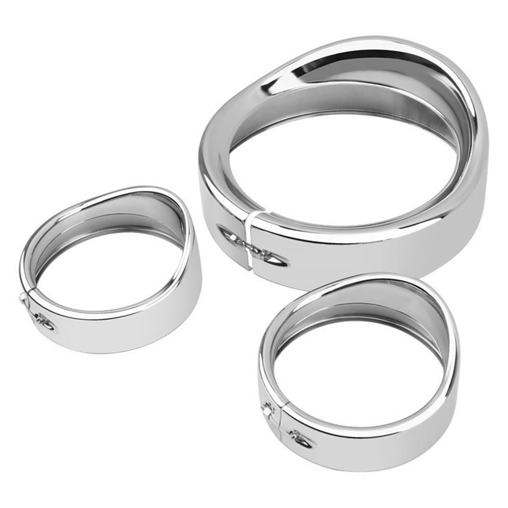 Motorcycle Headlight Assembly Black/Silver Color Headlight Lamp Trim Rings Cover 4.5/7Inch Headlight Trim Rings