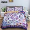 Mandala Flower Duvet Cover Set Bohemian Comforter Cover Exotic Floral Teens Adults Double Queen King Size Polyester Quilt Cover