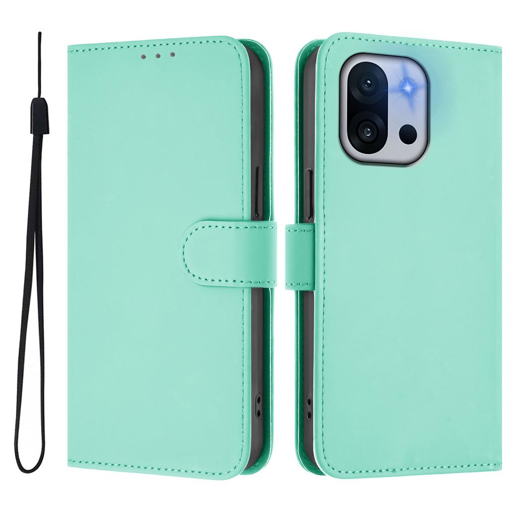 For OnePlus 13T 5G Case Solid Color Wallet Leather Phone Cover with Strap