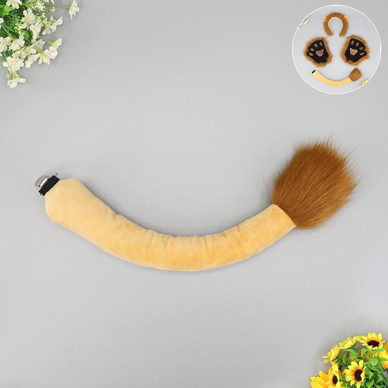 Furry Lion Ears Headband Halloween Costume Cosplay Animal Theme Party Accessory