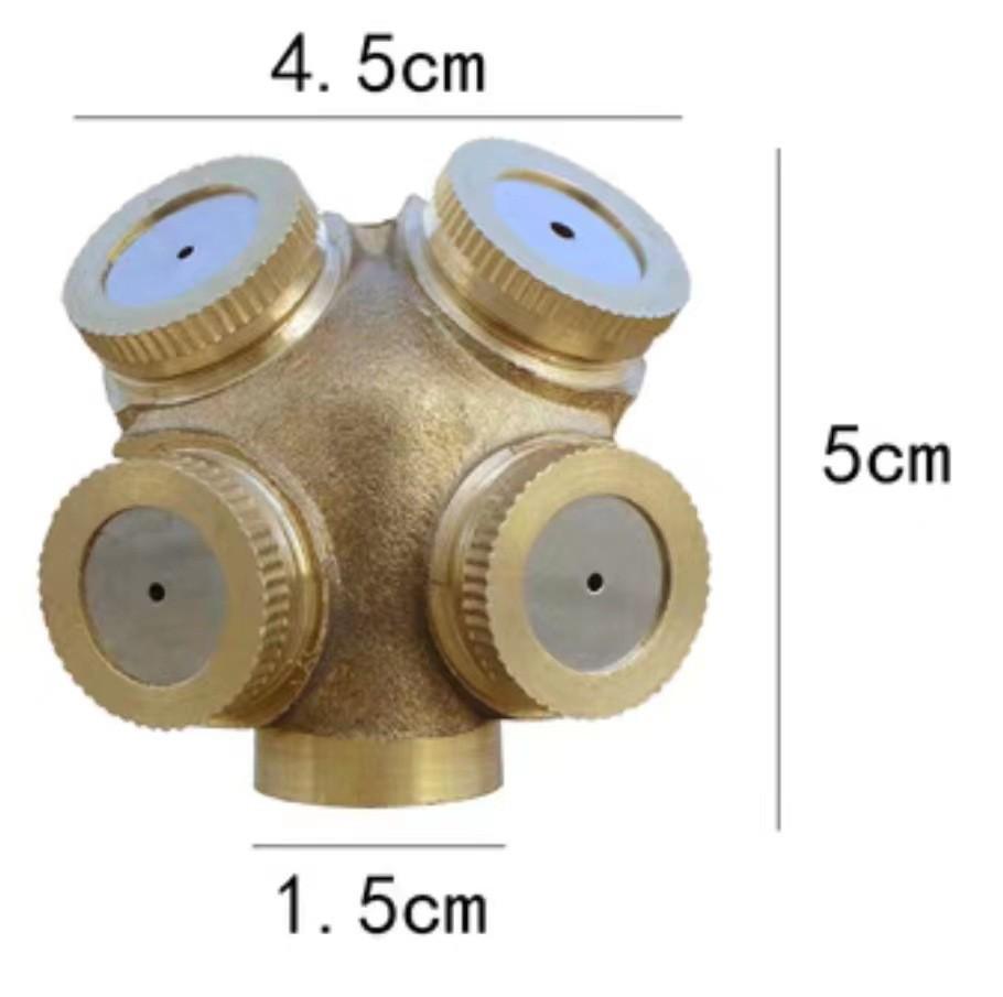 Copper Agricultural Sprayer Nozzle for Garden Seedling, Dust Removal, Cooling, and Pesticide Application with Single/Double Spray Option