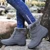 Scarpe da donna di grandi dimensioni Scarpe autunnali e invernali in cotone caldo Stivali da neve tinta unita Scarpe da madre