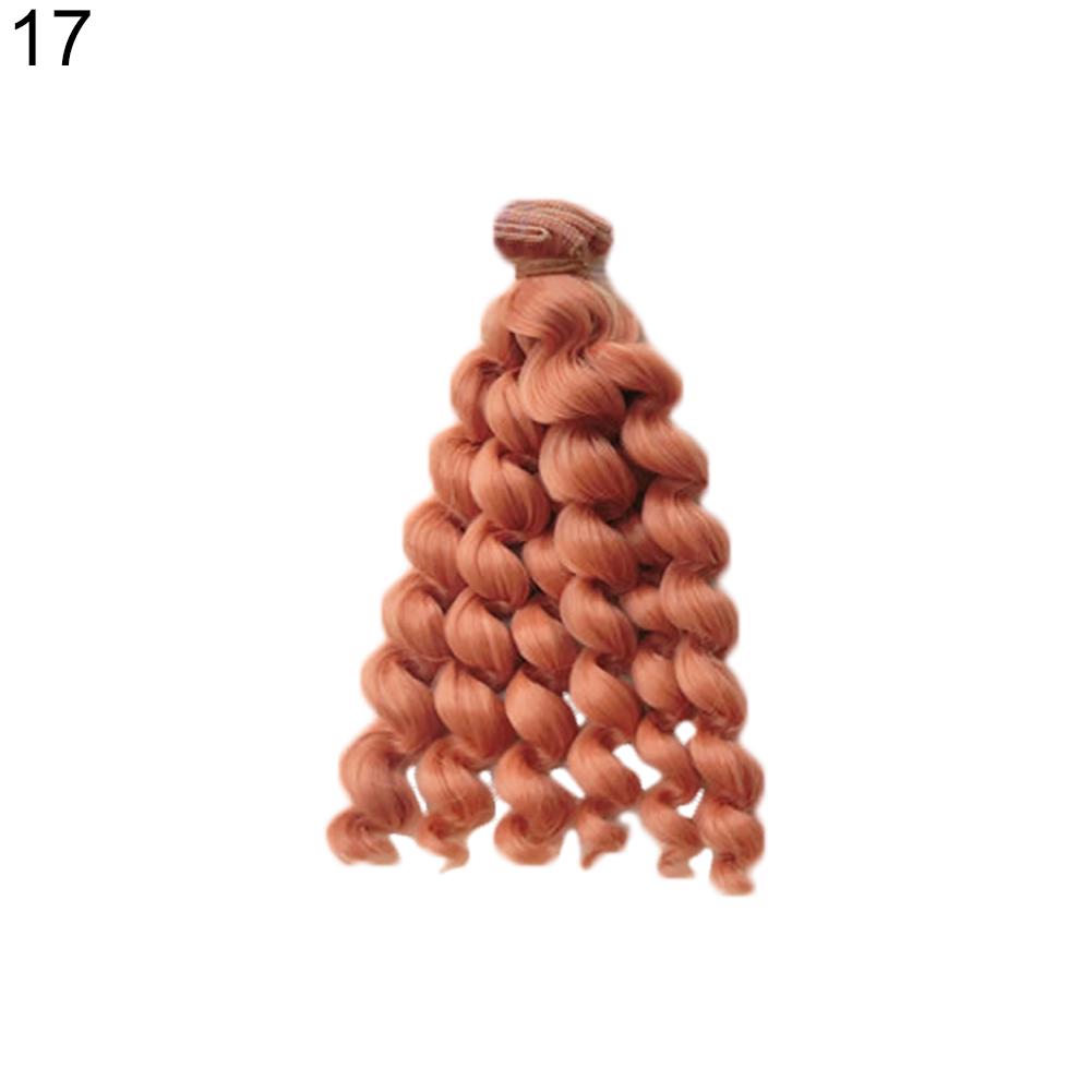 Fashion Mini Ringlet Curly 20cm Hair Tresses Doll Wig Kids Toy Baby Girls Gift