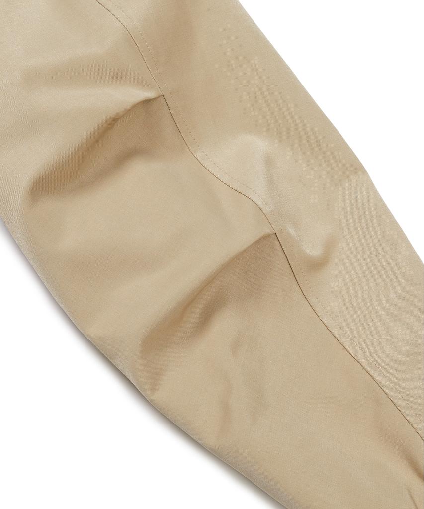 West Grand Boulevard Oversized Placket Satin Blouson Beige