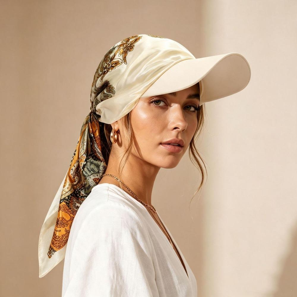 Breathable Bandana Cap Sun Visor Brim Headwrap Portable Sun Visor Scarf  Outdoor
