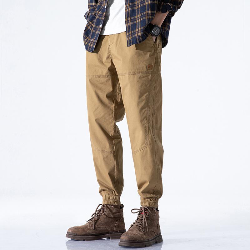 2024 Autumn And Winter New Casual Sports Pants For Men With Multiple Pockets, Loose Straight Leg, And Plush Work Pants For Men'S Fashion