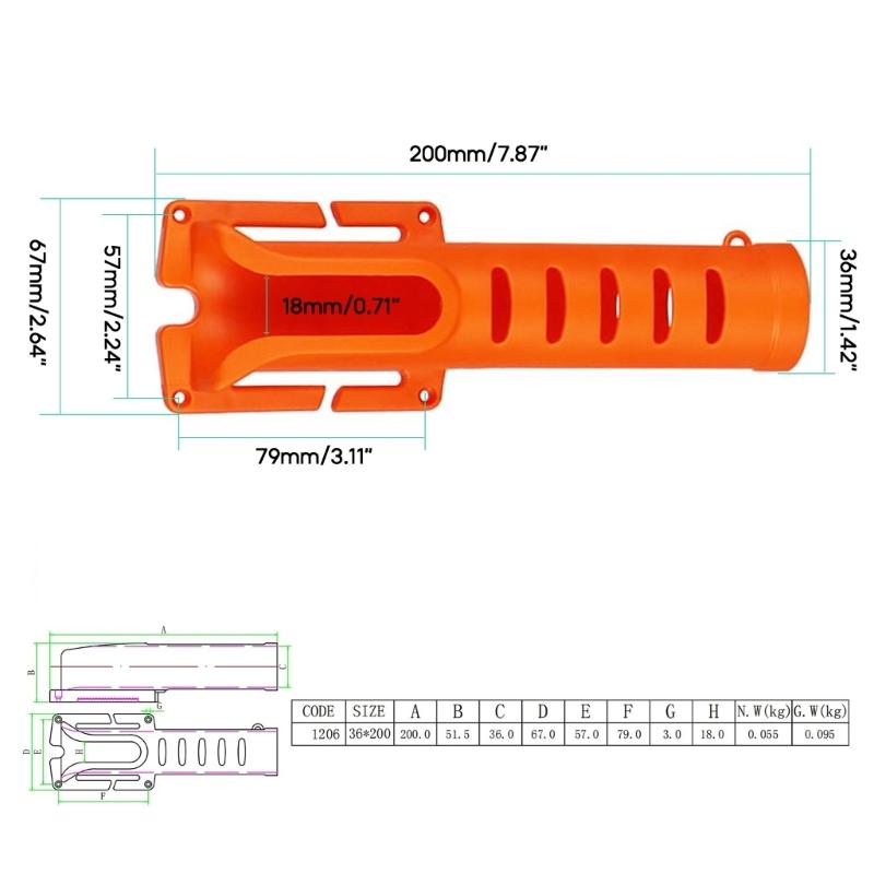 Kunststoff Hüft-Angelrutenhalter Tragbar Leicht Stangenrohr Halterung