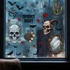And Skull Cling Halloween Electrostatic Glass Stickers, Demon Blood Handprints Bats Scary Window Pattern Clings, Spooky Stickers for Doors Mirrors