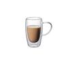 150-450ML Double-layer Transparent Glass Coffee Cups with Handle Double-layer Heat Insulation High Temperature Juice Milk Cups