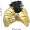 Creative Cotton Arab Hat Gold Pleated Sultan Hat Costume Headwear Head Wrap Party