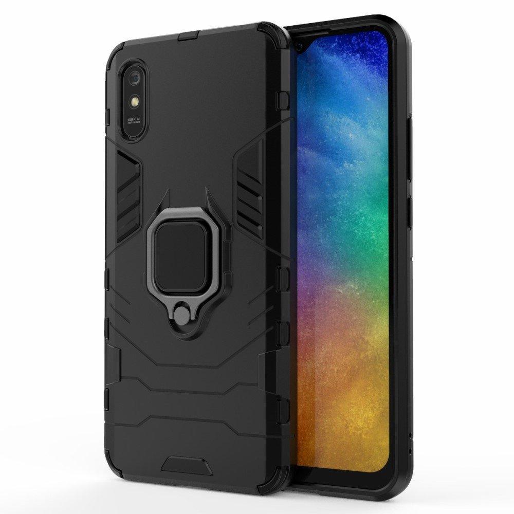 Case for Xiaomi Redmi 9A, Kickstand Ring, Black