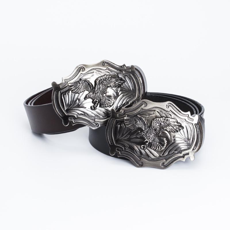 Men's Retro Punk Eagle Buckle Belt - Trendy Alloy Design